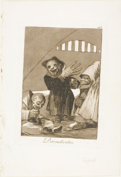 Kobolde, Tafel 49 aus Los Caprichos von Francisco Jose de Goya y Lucientes