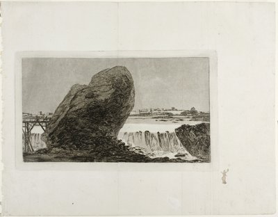 Landschaft mit Wasserfall von Francisco de Goya