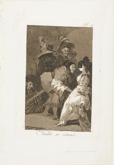 Niemand kennt sich selbst, Platte sechs aus Los Caprichos von Francisco Jose de Goya y Lucientes