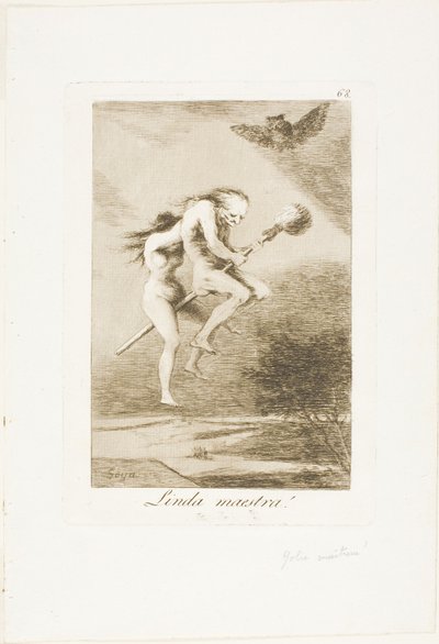 Hübsche Lehrerin!, Platte 68 aus Los Caprichos von Francisco Jose de Goya y Lucientes