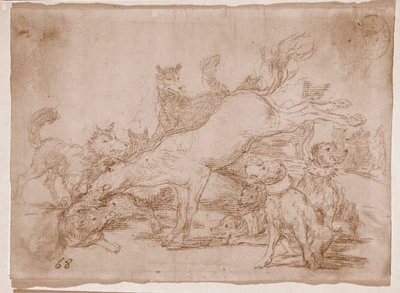 Die Schrecken des Krieges: Er verteidigt sich gut von Francisco de Goya