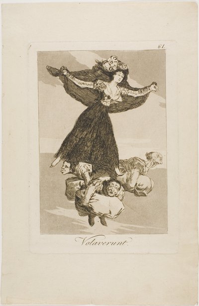 Sie sind geflogen, Platte 61 aus Los Caprichos von Francisco Jose de Goya y Lucientes