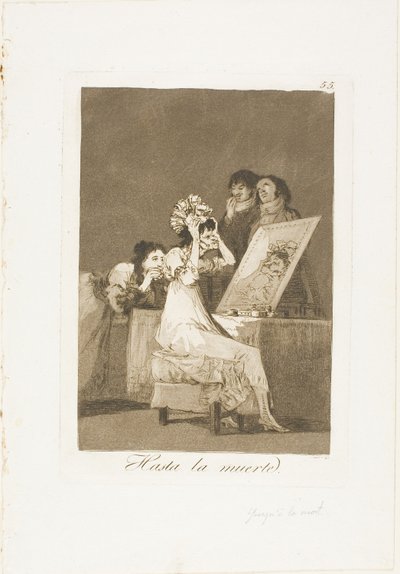 Bis zum Tod, Platte 55 aus Los Caprichos von Francisco Jose de Goya y Lucientes