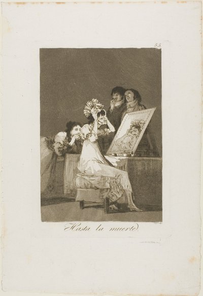 Bis zum Tod, Platte 55 aus Los Caprichos von Francisco Jose de Goya y Lucientes