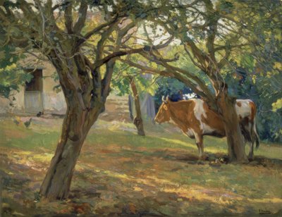 Der Garten des Herrn Juan – 1930/36 – 70,5x90 cm von Francisco Llorens Diaz