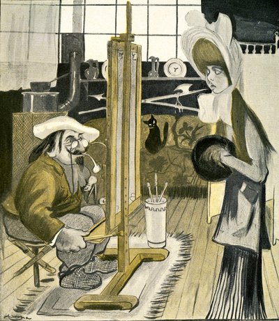 Eine junge Engländerin posiert für einen französischen Künstler, 1903 von Francisco Sancha y Lengo