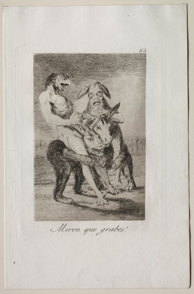 Caprichos: Schau, wie feierlich sie sind! von Francisco de Goya