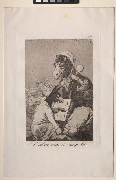 Caprichos: Könnte der Schüler nicht mehr wissen? von Francisco de Goya