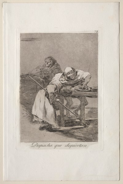 Caprichos: Sei schnell, sie wachen auf von Francisco de Goya