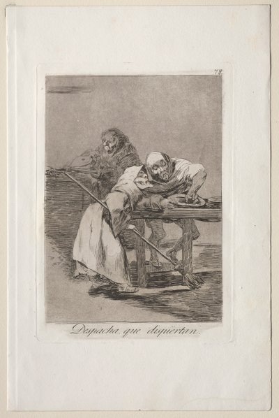 Caprichos: Sei schnell, sie wachen auf von Francisco de Goya