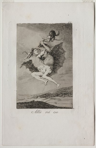 Caprichos: Da geht es. von Francisco de Goya