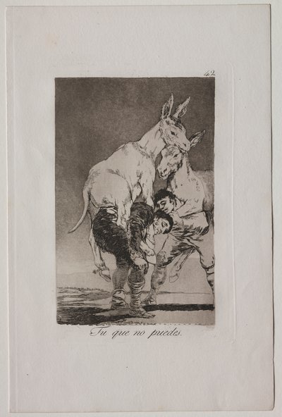 Caprichos: Du, der du nicht kannst von Francisco de Goya