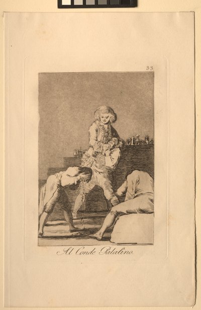 Caprichos: An den Pfalzgrafen oder Grafen des Gaumens von Francisco de Goya