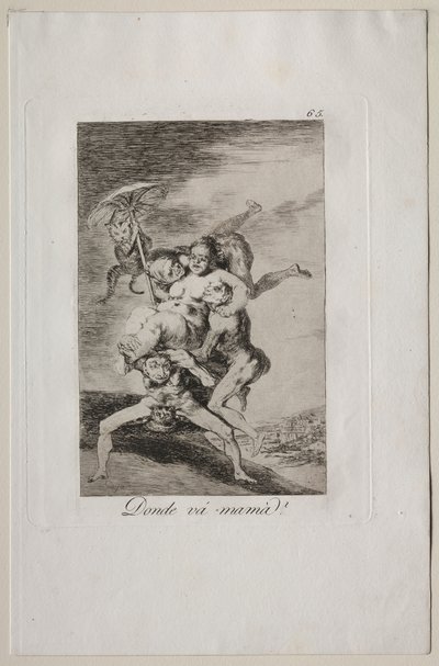 Caprichos: Wohin geht Mutter? von Francisco de Goya