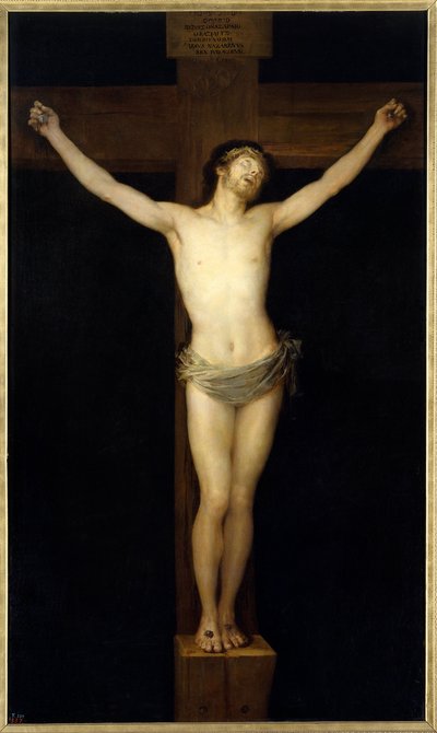 Christus am Kreuz. Gemälde von Francisco de Goya (1746-1828) 19. Jahrhundert. Madrid, Prado-Museum von Francisco de Goya