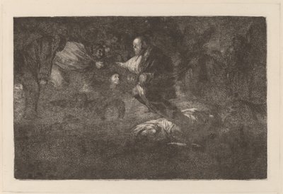 Gott erschafft sie und sie gesellen sich zusammen von Francisco de Goya