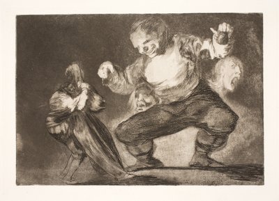Narr (Nach dem Laster kommt die Untugend) von Francisco de Goya
