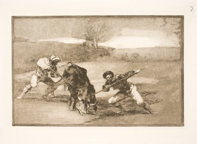 Eine andere Art zu Fuß zu jagen von Francisco de Goya