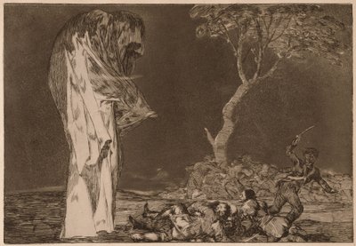 Die Torheit der Angst, aus der Serie Los Disparates von Francisco de Goya