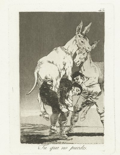 Du, der nicht mehr kann von Francisco de Goya