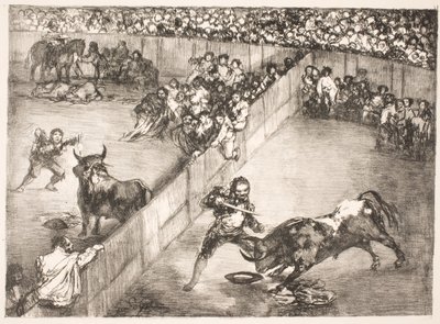 "La Division de la Place" [Stierkampf in geteilter Arena] von Francisco de Goya