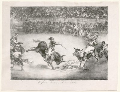 [Les Taureaux de Bordeaux : El famoso Americano Mariano Ceballos] von Francisco de Goya