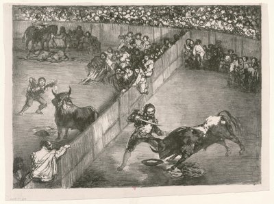 [Die Stiere von Bordeaux: Die Platzteilung] von Francisco de Goya