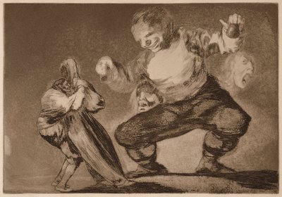 Einfacher Mensch (Bobalicón), aus der Serie Los Disparates von Francisco de Goya