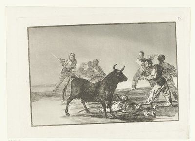 Stierkämpfer um einen Stier von Francisco de Goya