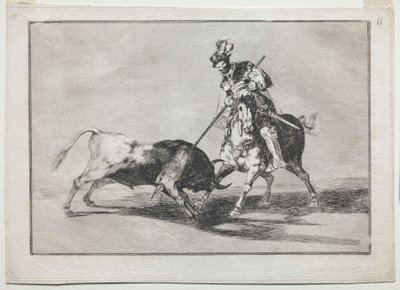 Der Cid Campeador spießt einen weiteren Stier auf, 1815-1816 von Francisco de Goya