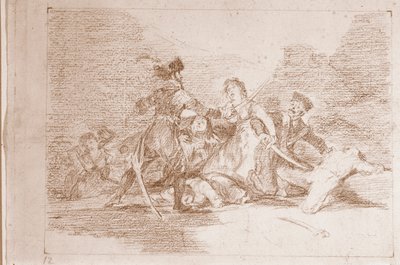 Die Schrecken des Krieges: Es ist schon zu spät (Vorbereitende Zeichnung) von Francisco de Goya