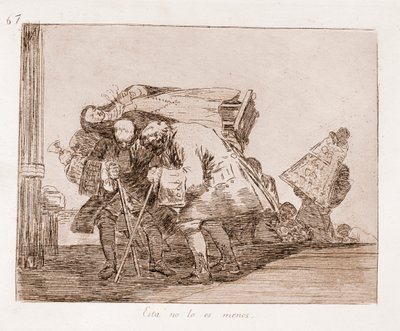 Die Schrecken des Krieges: Das ist nicht weniger (Radierung nach der vorbereitenden Zeichnung) von Francisco de Goya