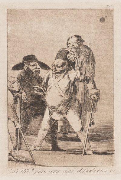 Die Gewohnheit des Kommandos, spätes 18. - frühes 19. Jahrhundert (Druck) von Francisco de Goya