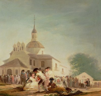 Die Einsiedelei von San Isidro, Madrid, 1788 von Francisco de Goya