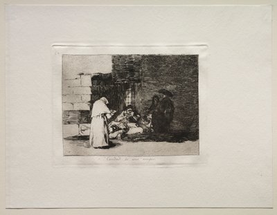 Die Schrecken des Krieges: Die Wohltätigkeit einer Frau von Francisco de Goya