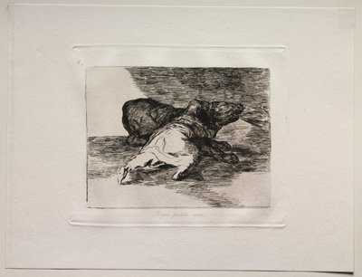 Die Schrecken des Krieges: Er bekommt etwas davon ab von Francisco de Goya