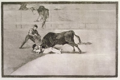 Der unglückliche Tod von Pepe Hillo (Jose Delgado) in der Arena von Madrid am 11. Mai 1801, Platte 33 von 