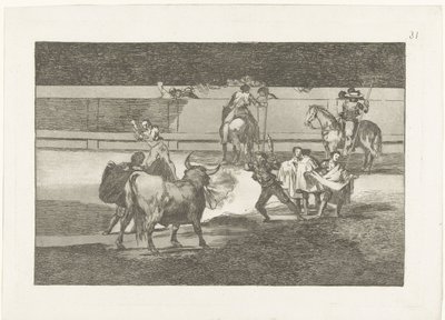 Torero mit brennenden Banderillas von Francisco de Goya