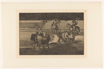 Torero mit brennenden Banderillas von Francisco de Goya