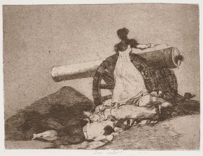 Welch Mut! aus der Serie Los desastres de la guerra von Francisco de Goya