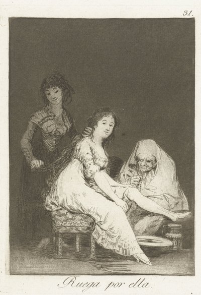 Sie betet für sie von Francisco de Goya