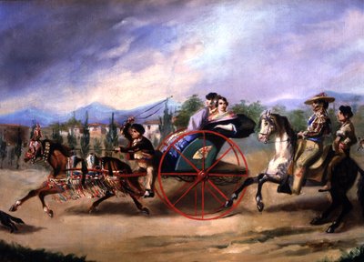 Zu den Stieren! 19. Jahrhundert von Francisco de Paula Bringas