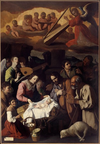 Anbetung der Hirten Gemälde von Francisco de Zurbaran (1598-1664) 17. Jahrhundert Grenoble, Museum der Schönen Künste von Francisco de Zurbaran