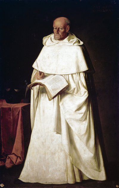 Gemälde für die Bibliothek der Merced Calzada in Sevilla: Bruder Hernando De Santiago von Francisco de Zurbaran
