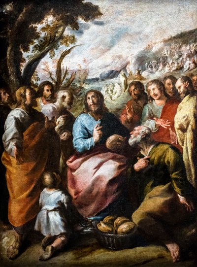 Die Brotvermehrung von Francisco de the Elder Herrera