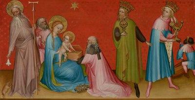 Die Anbetung der Heiligen Drei Könige mit dem Heiligen Antonius Abt von Franco Flemish Master