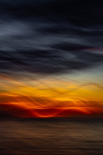 Lebendiger Ozean-Sonnenuntergang von Franco Tessarolo