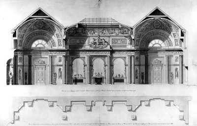 Entwurf für die Galerie des Lansdowne House, London von Francois Joseph Belanger