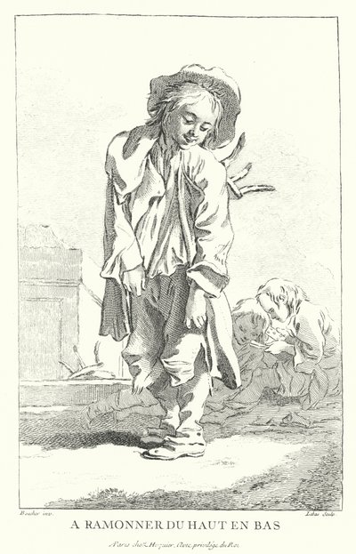 Schornsteinfeger (Gravur) von Francois (after) Boucher
