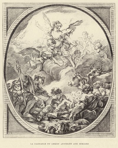 Die Geburt Christi wird den Hirten verkündet von Francois (after) Boucher